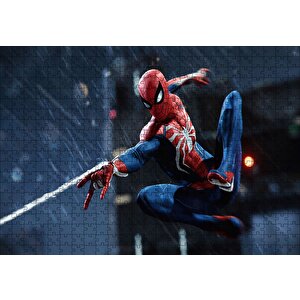 Spider-man Ağ Fırlatıyor Puzzle Yapboz Mdf Ahşap 500 Parça