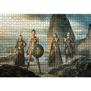 Wonder Woman Ve Savaşçı Kadınlar Puzzle Yapboz Mdf Ahşap 1000 Parça