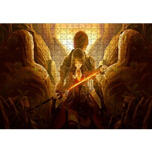 Anime Akai Katana Puzzle Yapboz Mdf Ahşap 500 Parça