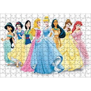 Disney Prenses Karakterleri Puzzle Yapboz Mdf Ahşap 255 Parça