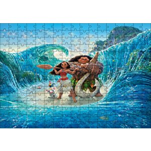 Moana Dalgaların Ortasında Puzzle Yapboz Mdf Ahşap 255 Parça