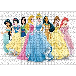 Disney Prenses Karakterleri Puzzle Yapboz Mdf Ahşap 500 Parça