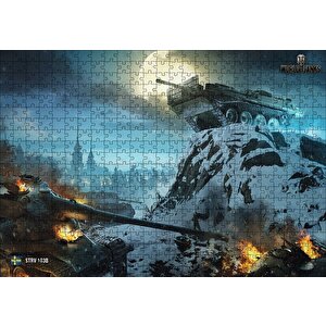 World Of Tanks İsveç Tank Destroyeri Puzzle Yapboz Mdf Ahşap 500 Parça