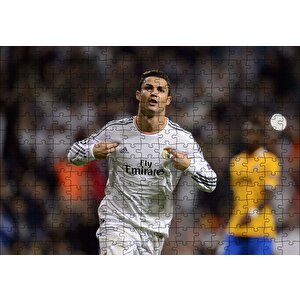 Christiano Ronaldo Real Madrid Gol Sevinci Puzzle Yapboz Mdf Ahşap 255 Parça