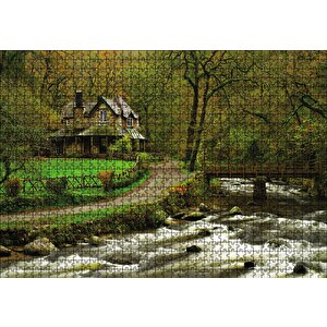 Dere Ev Yol Doğa Puzzle Yapboz Mdf Ahşap 1000 Parça