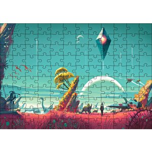 No Man's Sky Medeniyet Kompozisyon Puzzle Yapboz Mdf Ahşap 120 Parça