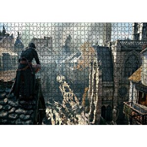 Assassins Creed Çatıdaki Suiakstçi Puzzle Yapboz Mdf Ahşap 1000 Parça