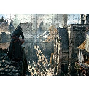 Assassins Creed Çatıdaki Suiakstçi Puzzle Yapboz Mdf Ahşap 255 Parça