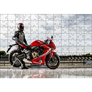 Honda Cbr 650 Ve Sürücüsü Puzzle Yapboz Mdf Ahşap 120 Parça
