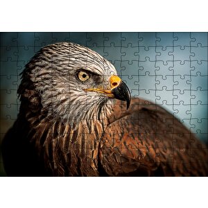 Kahverengi Doğan Kuşu Puzzle Yapboz Mdf Ahşap 120 Parça