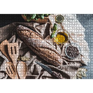 Ev Yapımı Doğal Ekmek Puzzle Yapboz Mdf Ahşap 1000 Parça