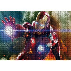 Iron Man Sihirli Eller Puzzle Yapboz Mdf Ahşap 1000 Parça