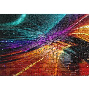 Renkli Gradyanlar Ve Yansımaları Puzzle Yapboz Mdf Ahşap 255 Parça