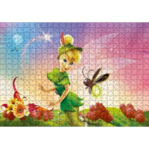 Tinkerbell Ve Arı Disney Prenses Puzzle Yapboz Mdf Ahşap 500 Parça