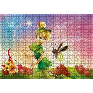 Tinkerbell Ve Arı Disney Prenses Puzzle Yapboz Mdf Ahşap 1000 Parça