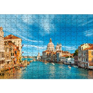 İtalya Venedik Büyük Kanal Puzzle Yapboz Mdf Ahşap 255 Parça