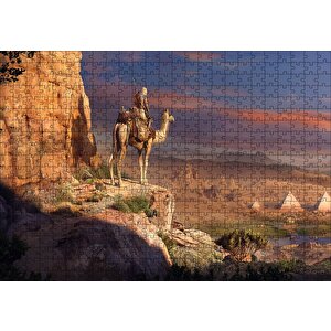 Assassins Creed Piramitler Suikastçi Ve Devesi Puzzle Yapboz Mdf Ahşap 500 Parça