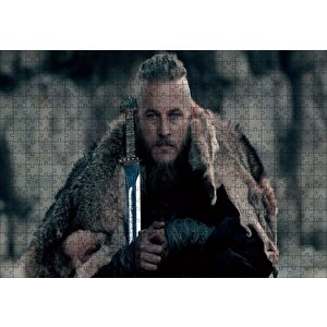 Viking Travis Fimmel Puzzle Yapboz Mdf Ahşap 500 Parça