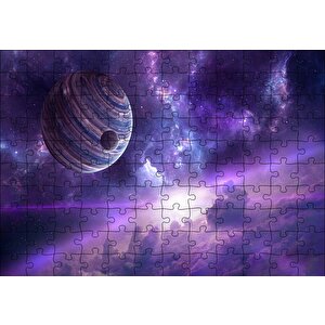Nebulalar Gezegenler Ve Galaksiler Puzzle Yapboz Mdf Ahşap 120 Parça