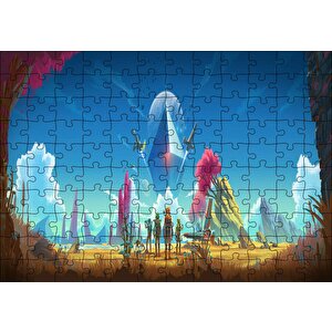 No Man's Sky Panoramik İllüstrasyon Puzzle Yapboz Mdf Ahşap 120 Parça