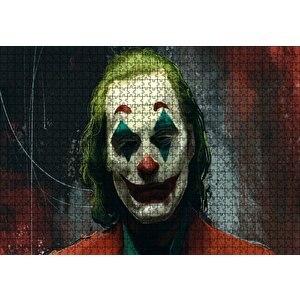 Joker Yüz Yakın Plan Çizim Puzzle Yapboz Mdf Ahşap 1000 Parça