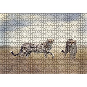 Savanada Av Hazırlığındaki Çitalar Puzzle Yapboz Mdf Ahşap 1000 Parça