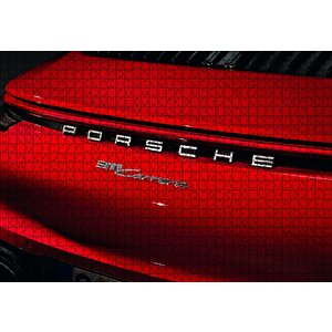 Porsche 911 Carrera Arka Yakın Plan Puzzle Yapboz Mdf Ahşap 1000 Parça