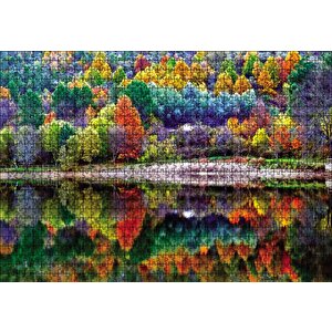 Sonbahar Doğa Renkleri Puzzle Yapboz Mdf Ahşap 1000 Parça
