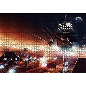 Marsta İnsan Yaşamı Ve Gemiler Puzzle Yapboz Mdf Ahşap 1000 Parça
