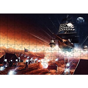 Marsta İnsan Yaşamı Ve Gemiler Puzzle Yapboz Mdf Ahşap 120 Parça