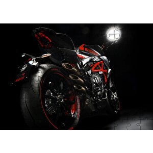 Mv Agusta Brutale 800 Rr Arka Görünüş Puzzle Yapboz Mdf Ahşap 120 Parça