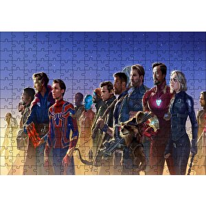 Avengers Tüm Kahramanlar Puzzle Yapboz Mdf Ahşap 255 Parça