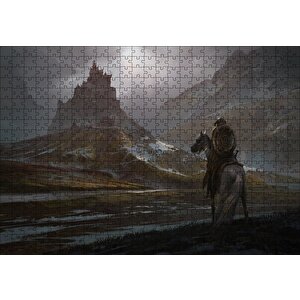Yorgun Savaşçının Kaleye Dönüşü Puzzle Yapboz Mdf Ahşap 500 Parça