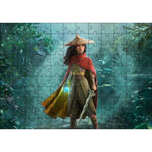 Raya Ve Son Ejderha Ormanda Görseli Puzzle Yapboz Mdf Ahşap 120 Parça