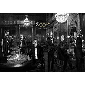 James Bond 50.yıl Daniel Craig Puzzle Yapboz Mdf Ahşap 500 Parça