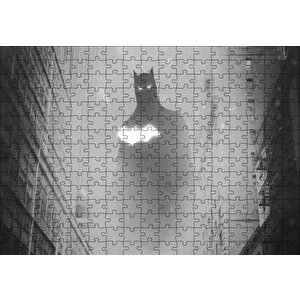 Batman Bloklar Arasında Monochrome Artwork Puzzle Yapboz Mdf Ahşap 255 Parça