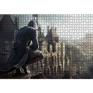 Assassins Creed Unity Çatıdaki Suikastçi Puzzle Yapboz Mdf Ahşap 1000 Parça