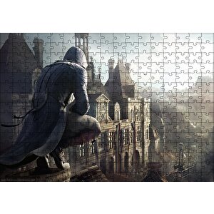 Assassins Creed Unity Çatıdaki Suikastçi Puzzle Yapboz Mdf Ahşap 255 Parça