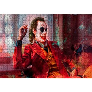 Joker Sigara İçiyor Artwork Puzzle Yapboz Mdf Ahşap 500 Parça