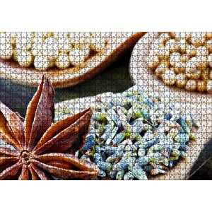 Kaselerde Anason Ve Muhtelif Baharatlar Puzzle Yapboz Mdf Ahşap 1000 Parça