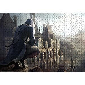 Assassins Creed Unity Çatıdaki Suikastçi Puzzle Yapboz Mdf Ahşap 500 Parça