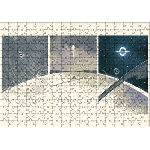 Retro Film Afişi Yıldızlararası Görseli Puzzle Yapboz Mdf Ahşap 255 Parça