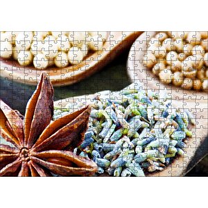 Kaselerde Anason Ve Muhtelif Baharatlar Puzzle Yapboz Mdf Ahşap 255 Parça