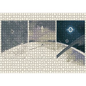 Retro Film Afişi Yıldızlararası Görseli Puzzle Yapboz Mdf Ahşap 1000 Parça