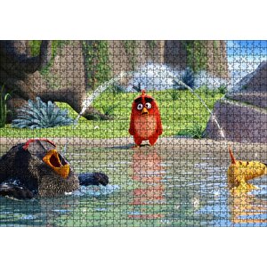 Kızgın Kuşlar Bilgelik Gölü Görseli Puzzle Yapboz Mdf Ahşap 1000 Parça