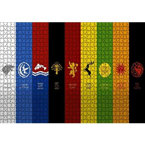 Game Of Thrones Milletler Kompozisyon Puzzle Yapboz Mdf Ahşap 1000 Parça