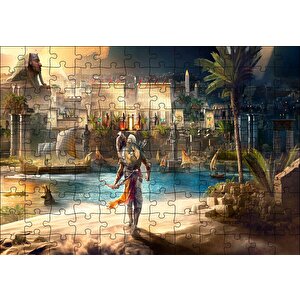 Assassins Creed Origins Mısır Puzzle Yapboz Mdf Ahşap 120 Parça