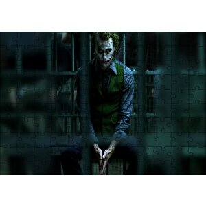 Joker Heath Ledger Nezarethanede Puzzle Yapboz Mdf Ahşap 120 Parça