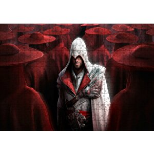 Assassins Creed Suikastçi Ve Kırmızı Kıyafetliler Puzzle Yapboz Mdf Ahşap 500 Parça