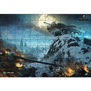 World Of Tanks İsveç Tank Destroyeri Puzzle Yapboz Mdf Ahşap 120 Parça